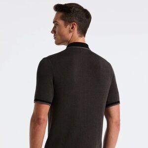 Express Brown Modern Prep Short Sleeve Sweater Polo